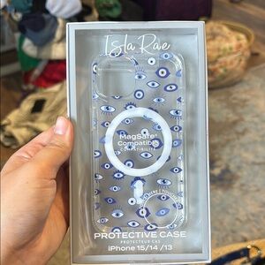 Blue Evil Eye Pattern iPhone Case iPhone 15/14/13